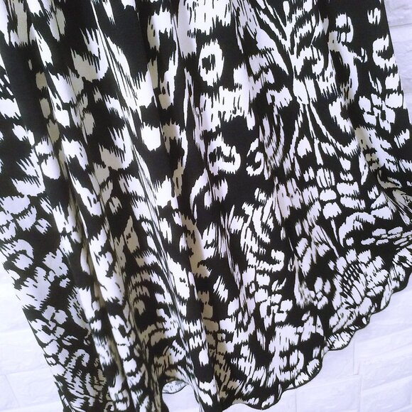 En Focus Studio Cocktail Dress 14 HiWaist Floral Beaded Medallion Straps Stretch - Picture 10 of 13